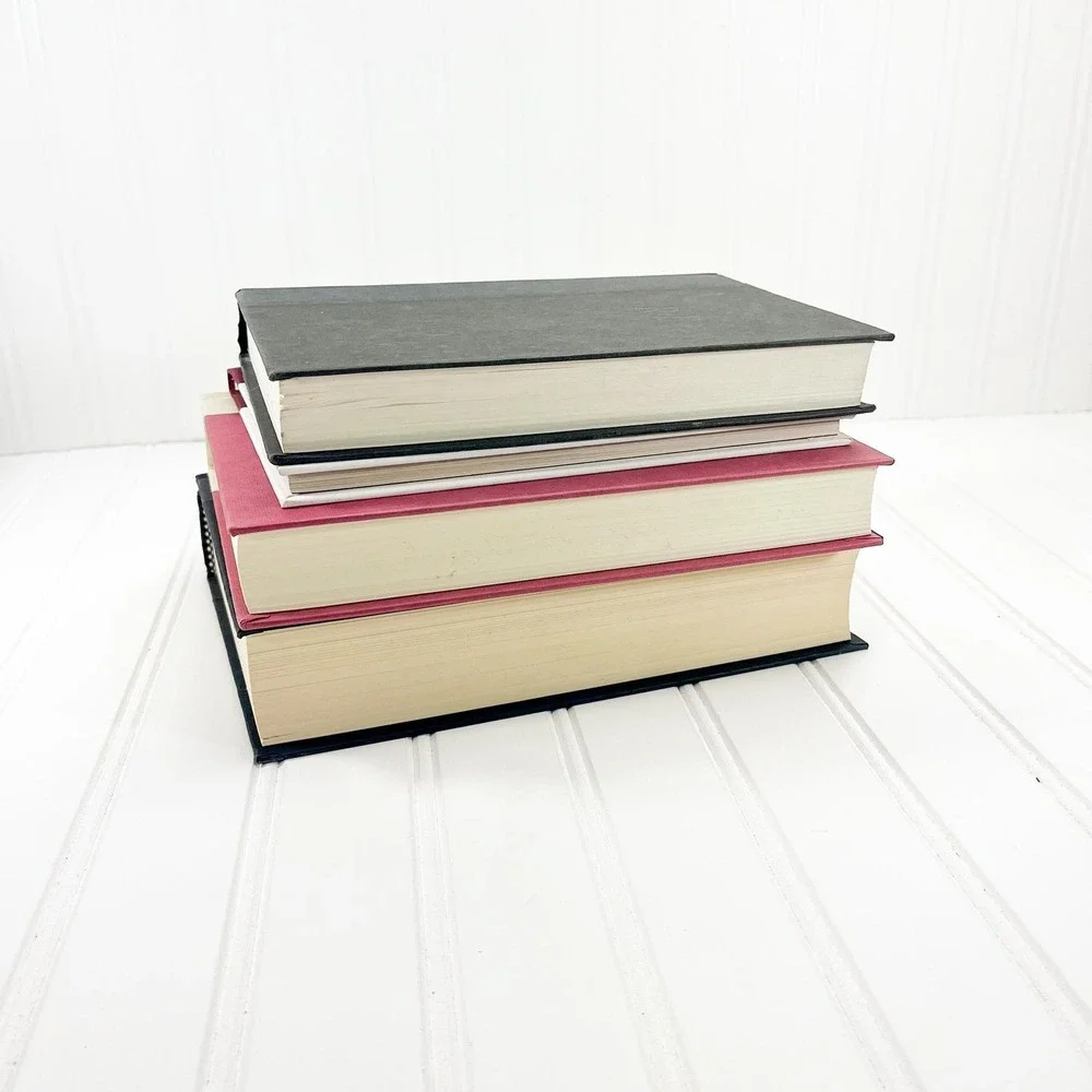 Black Decorative Book Set - Gold‎ Text Vintage Display Books